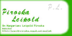 piroska leipold business card